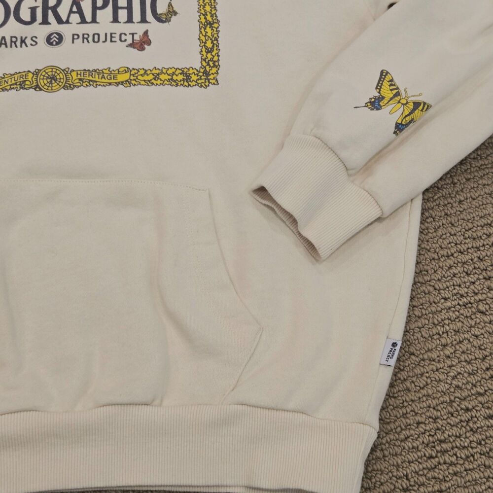 Parks Project x National Geographic Butterfly Hoodie Unisex Size Medium outdoors - Picture 4 of 11